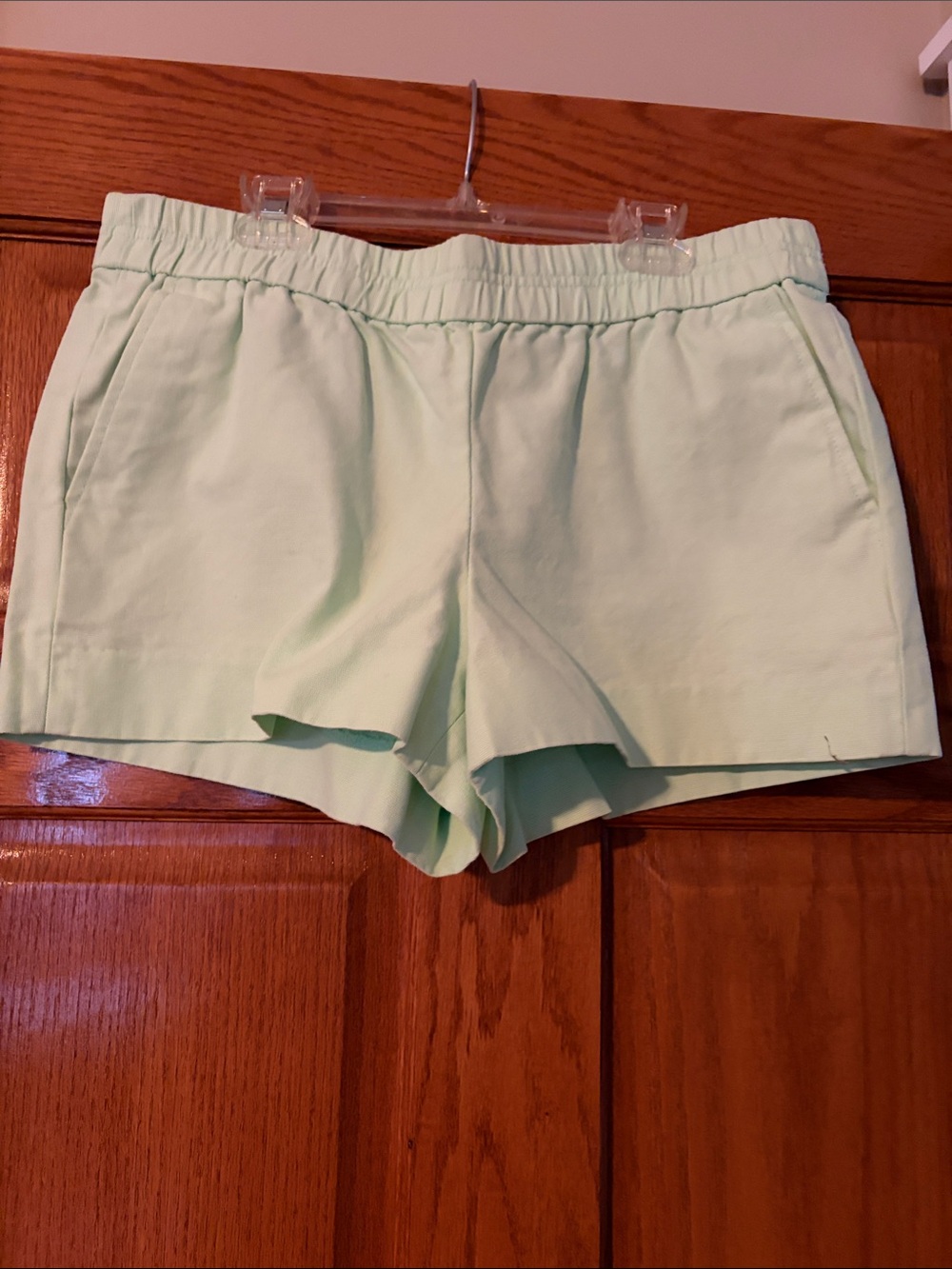 J. Crew Mint low- Waist Elastic Shorts 3 inch length.